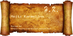 Heitz Karmelina névjegykártya